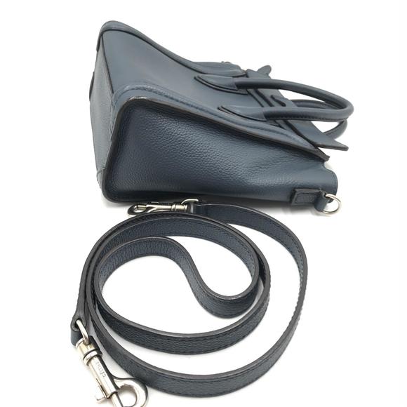 Celine Luggage Nano Leather Shopper Bag Blue - Picture 10 of 11